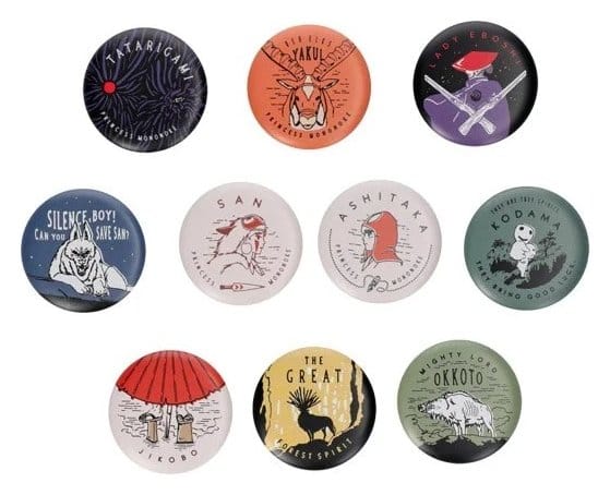 Princess Mononoke Pins Vintage 6 cm Blind Box Assortment (10)