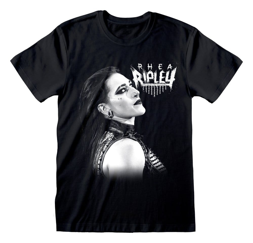 WWE T-Shirt Rhea Ripley Faded Photo Black Size M