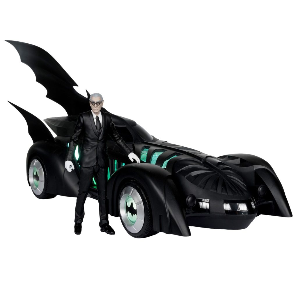 Batman Forever DC Multiverse Action Figure with Vehicle Alfred Pennyworth & Batmobile (Gold Label) 79 cm