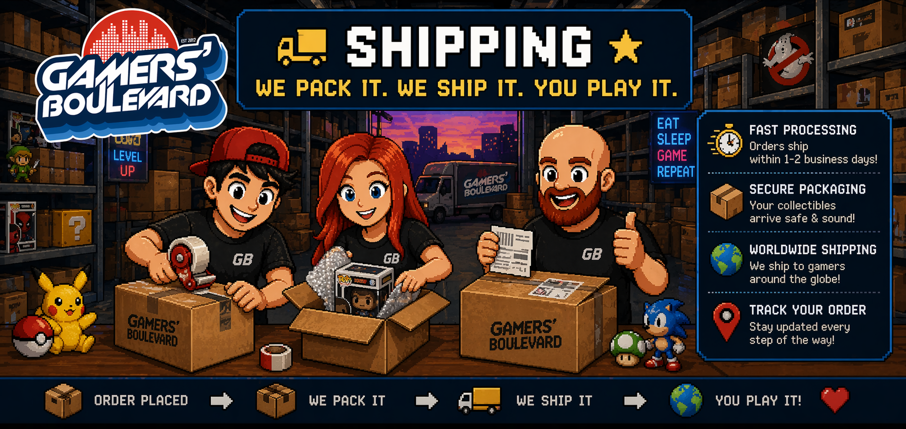Shipping information banner