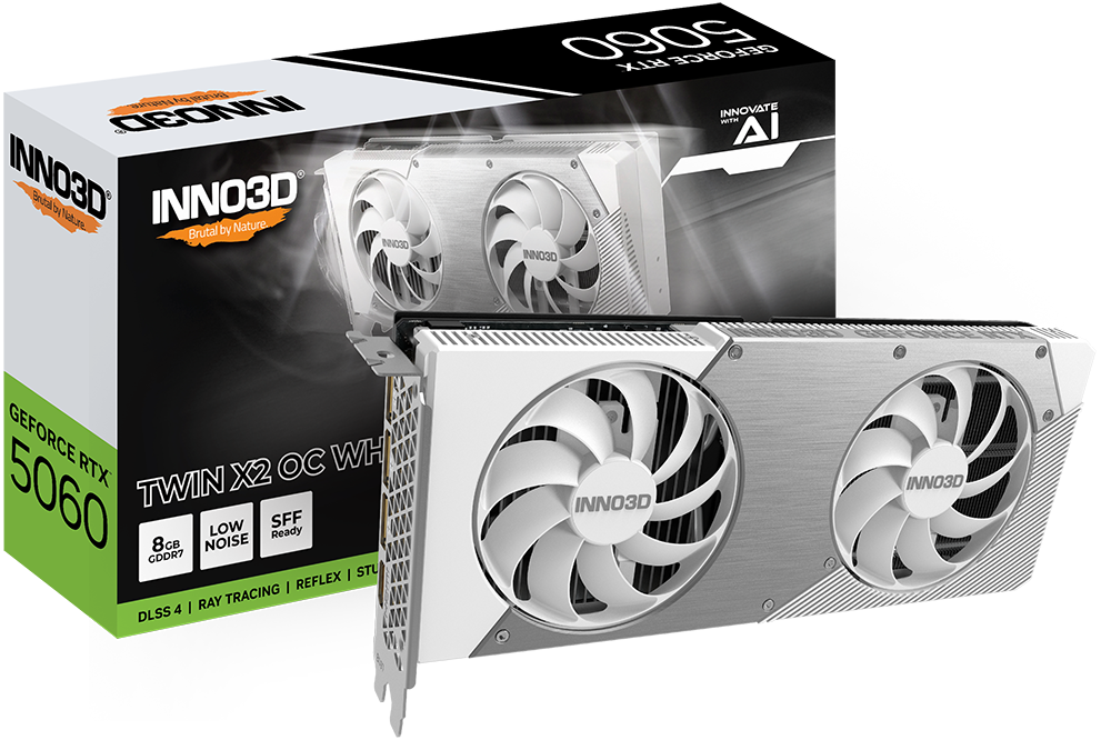 INNO3D GeForce RTX™ 5060 TWIN X2 OC WHITE