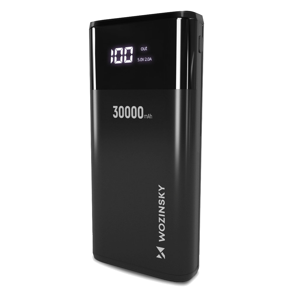 Wozinsky powerbank 30000mAh Li-Po 4 x USB with LCD display 2 A black (WPB-001BK)