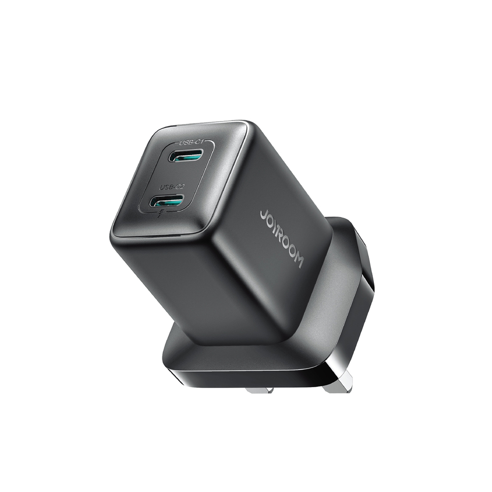Joyroom JR-TCG17 45W 2 x USB-C wall charger (UK plug) - black