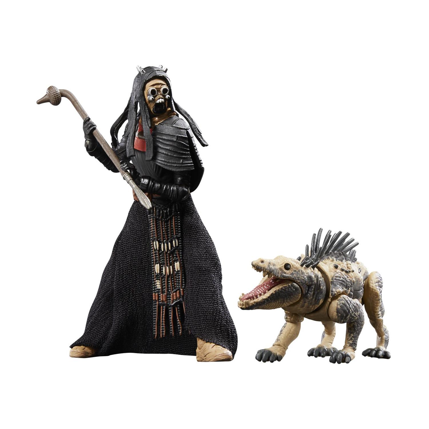 Hasbro Fans Disney Star Wars The Book of Boba Fett: The Vintage Collection - Tusken Warrior & Massiff Action Figures (10cm) (F6991)