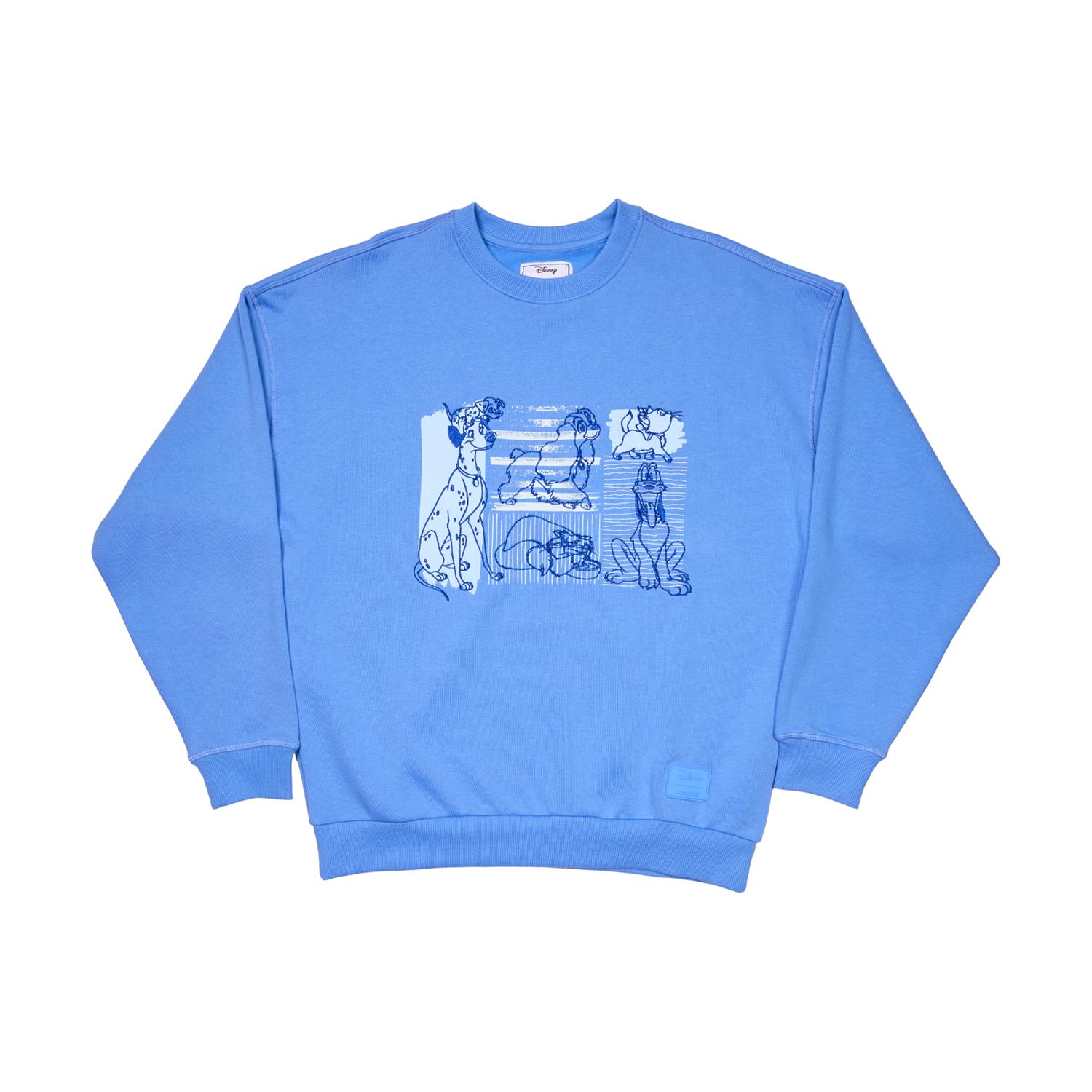 Loungefly Disney: Dogs & Cats Oversized Crewneck Sweatshirt (L)(WDSWC0001L)