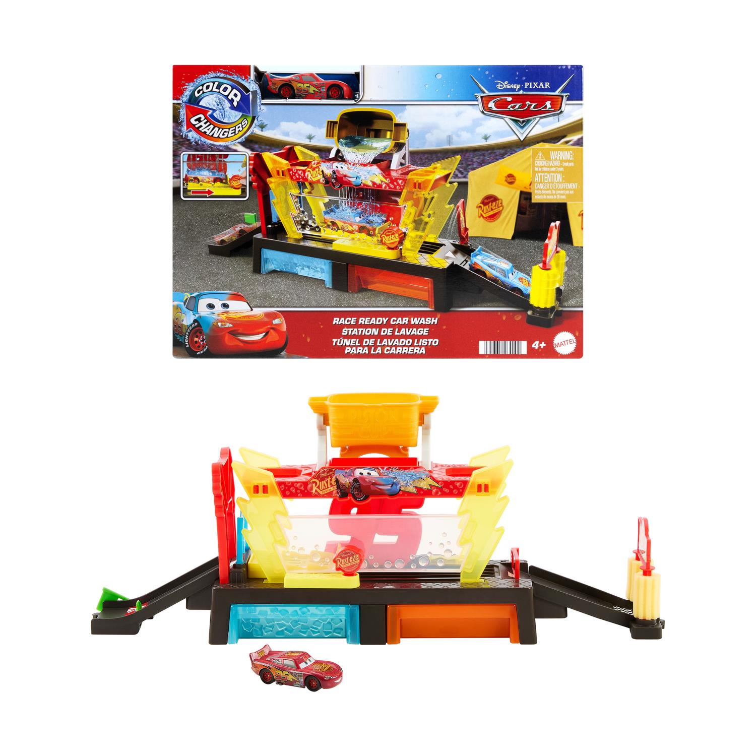 Mattel Disney Cars: Color Changers - Race Ready Car Wash (JBM70)