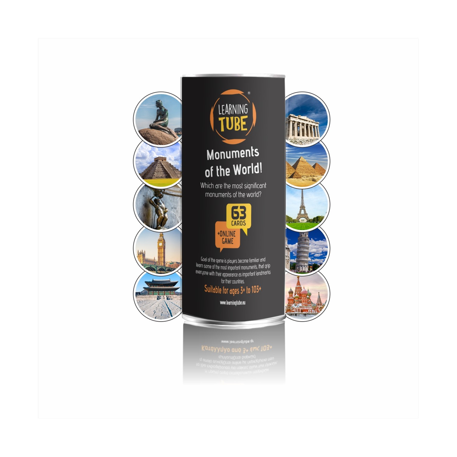 K-Toyz Learning Tubes: Monuments Of The World (English Language) (LT-011)
