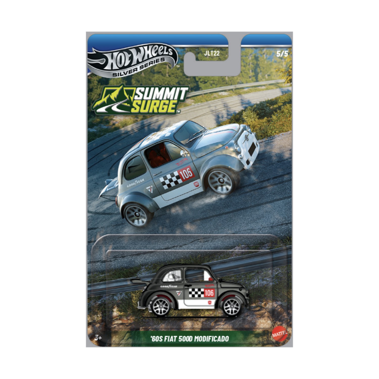 Mattel Hot Wheels: Silver Series - 60's Fiat 500D Modificado Vehicle (JKX70)