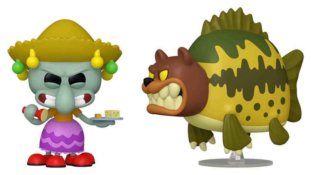 SpongeBob SquarePants POP! Animation Vinyl Figure 2-Pack Squidward & Sea Bear 9 cm