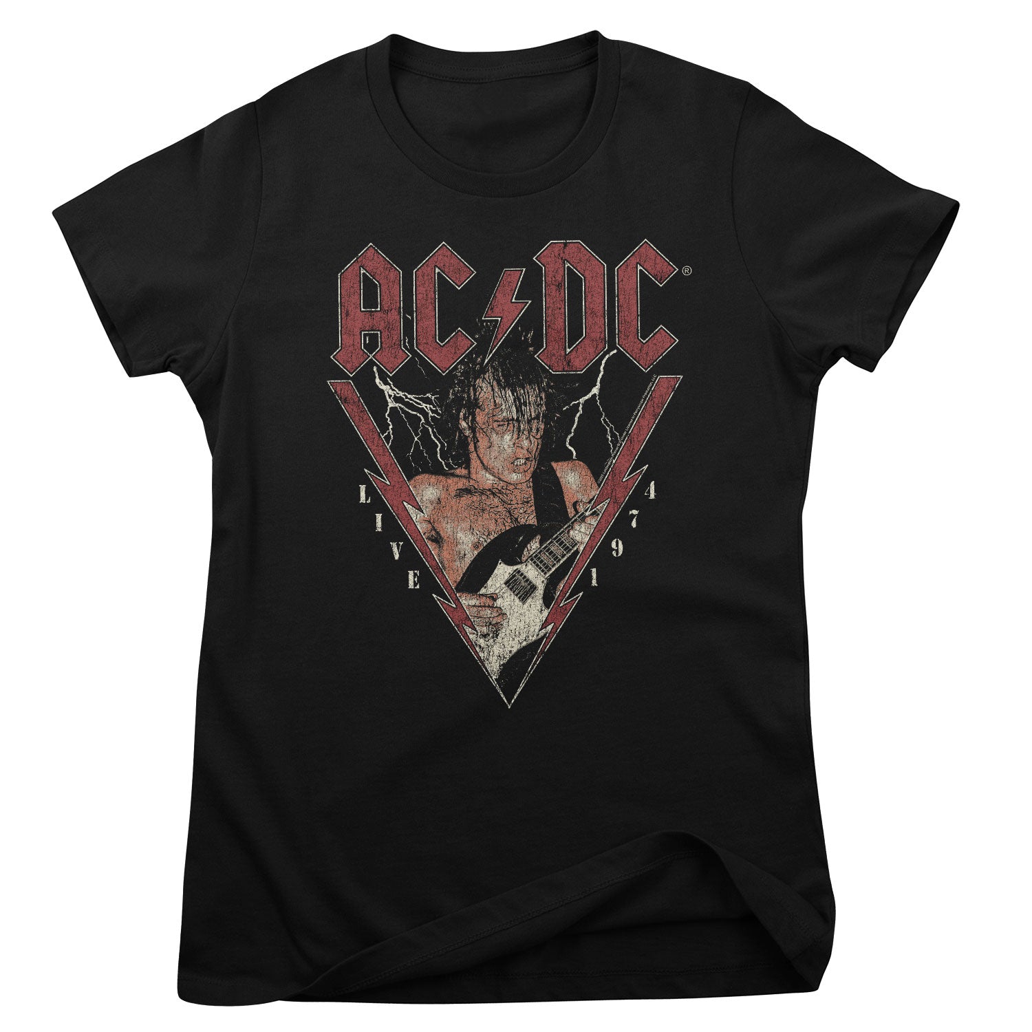 AC/DC - Live 1974 Girly Tee