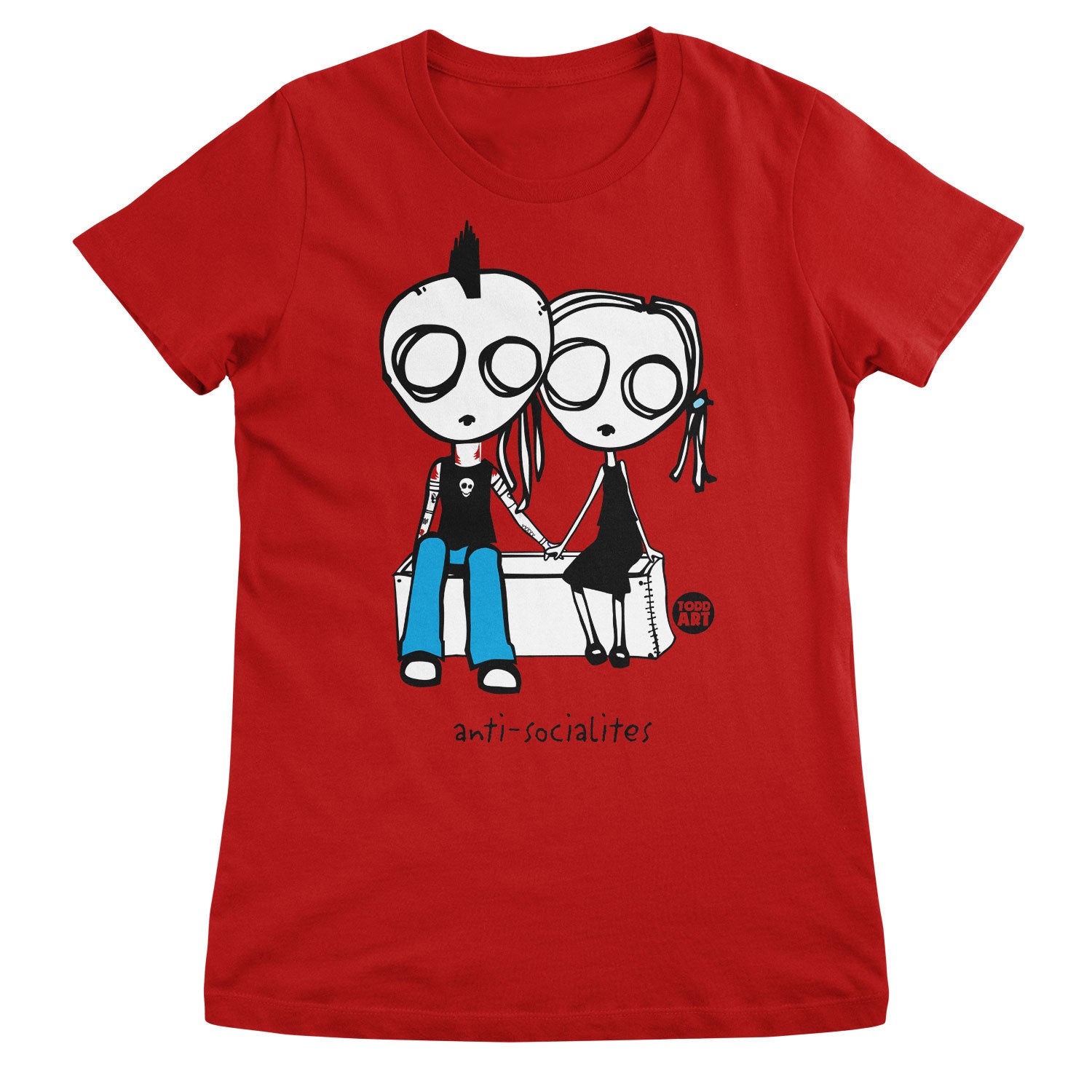 Anti-Socialites - ToddArt Girly Tee