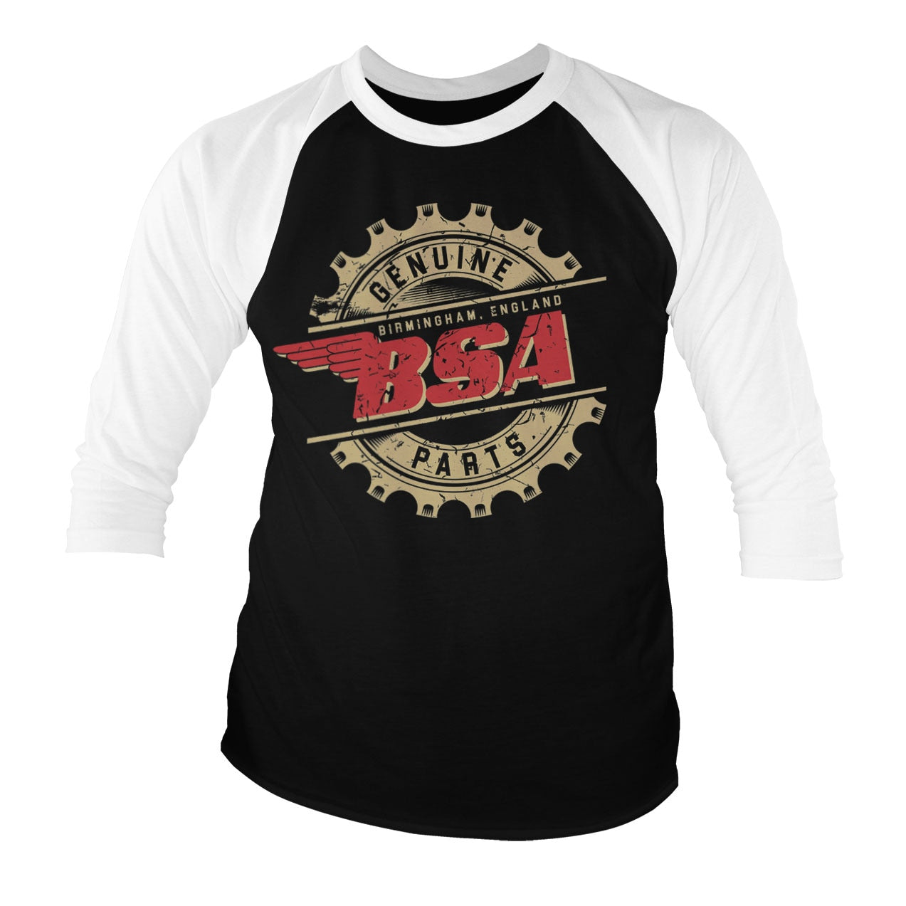 B.S.A. Genuine Parts Baseball 3/4 Sleeve Tee