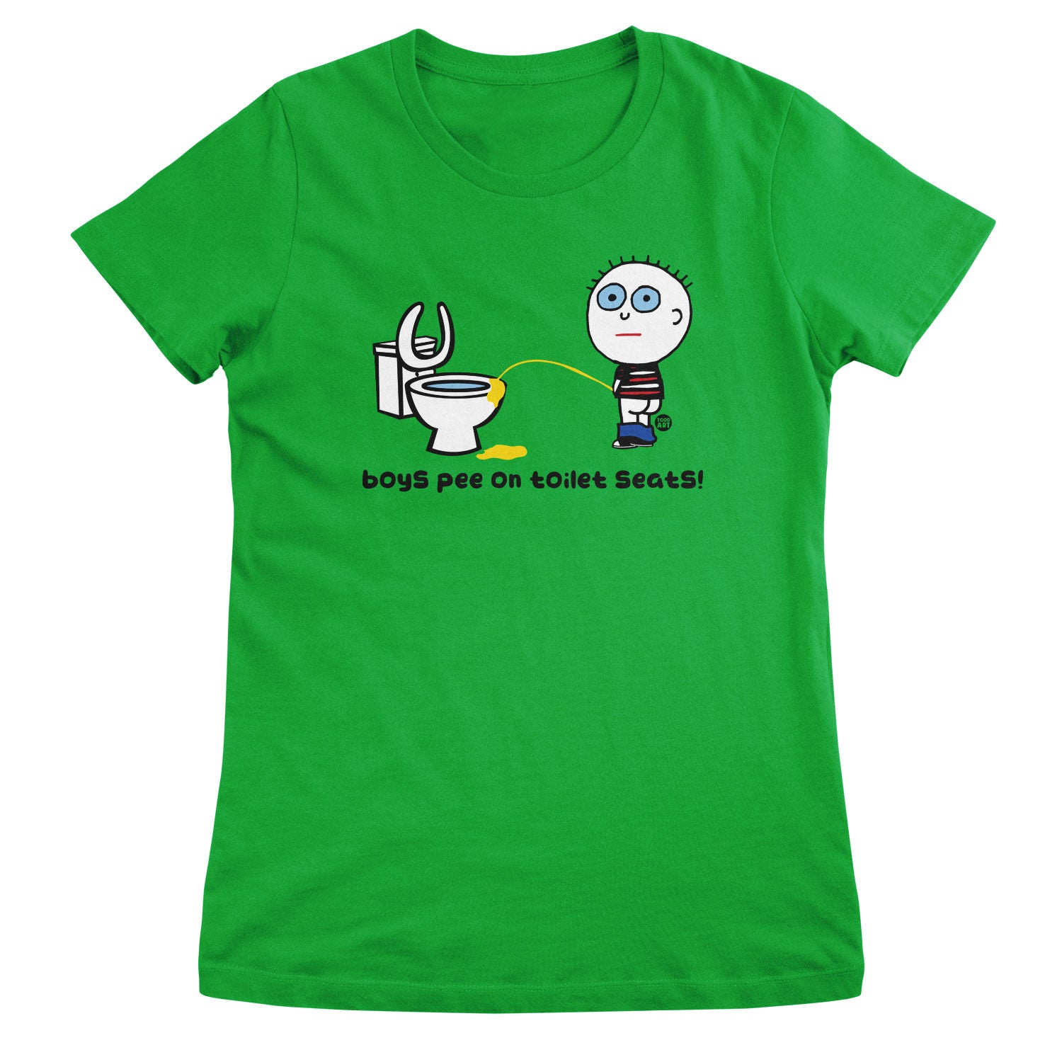 Boys Pee On Toilet Seats - ToddArt Girly Tee