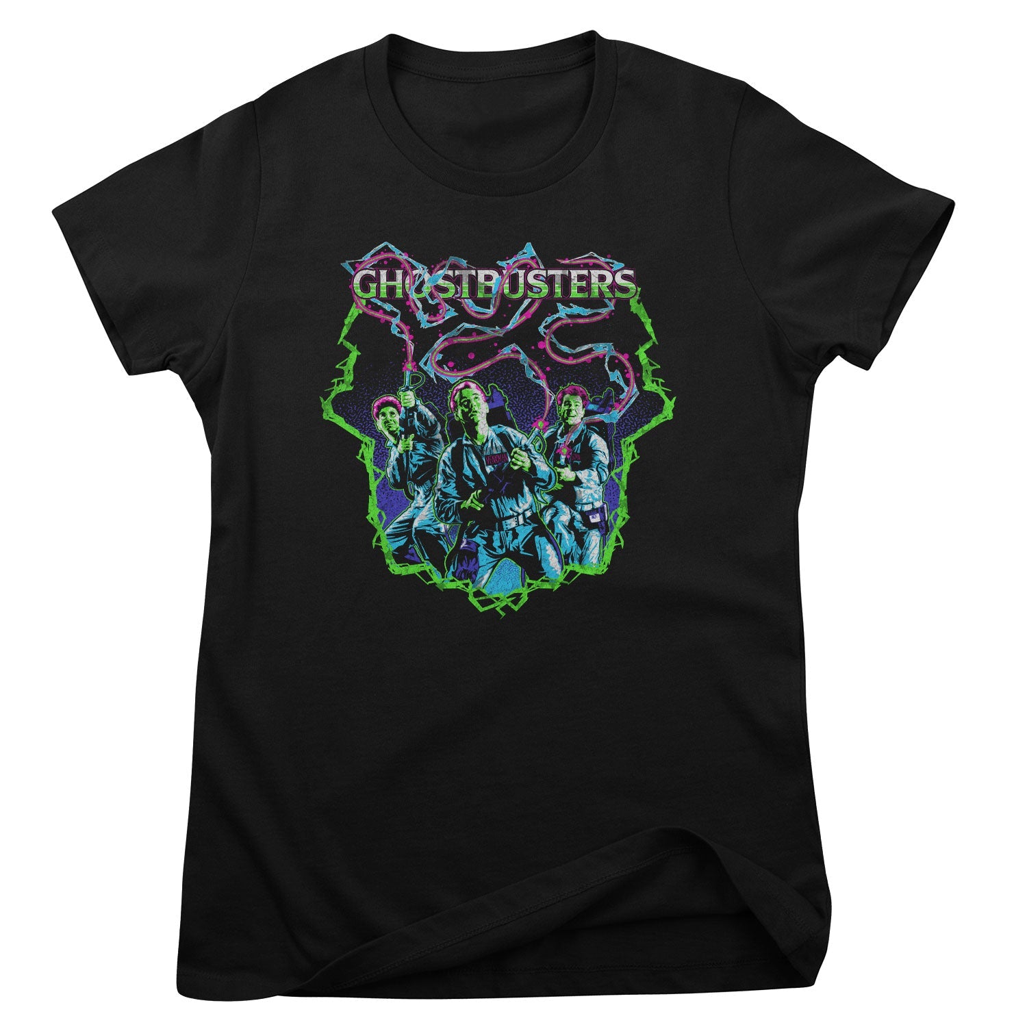 Ghostbusters Neon Lightning Squad Girly Tee