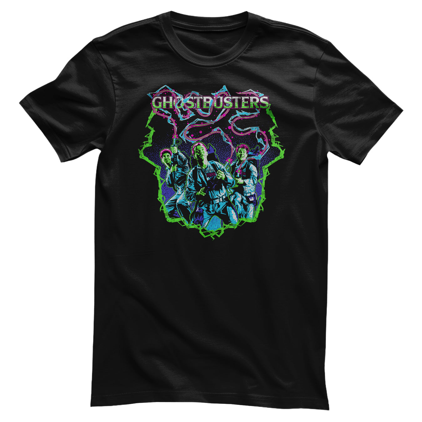 Ghostbusters Neon Lightning Squad T-Shirt