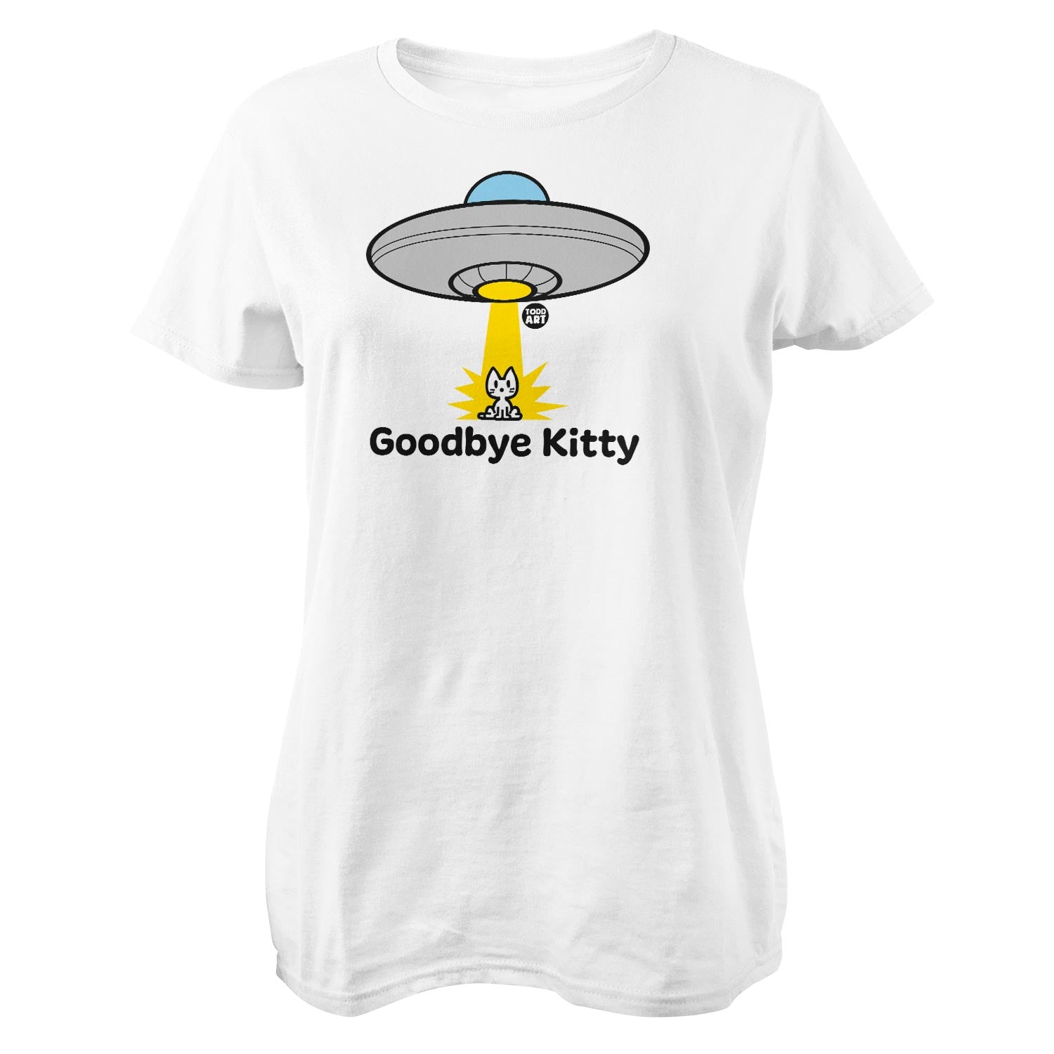 Goodbye Kitty UFO - ToddArt Girly Tee