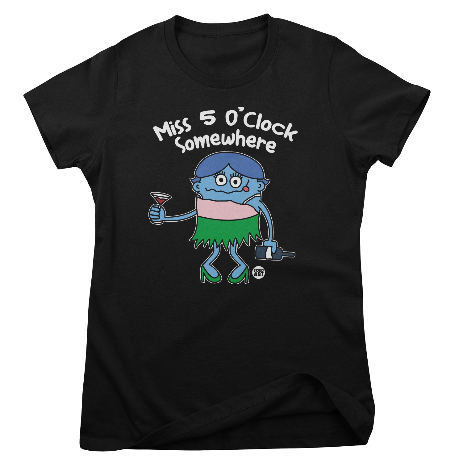 Miss 5 o'clock Somewhere - ToddArt Girly Tee
