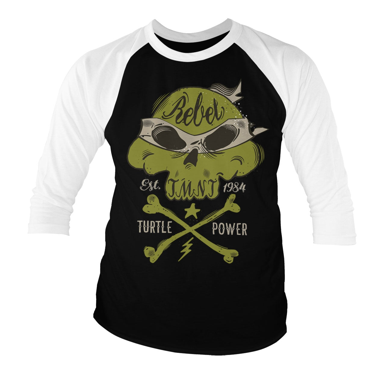 TMNT - Rebel Turtle Power Baseball 3/4 Sleeve Tee