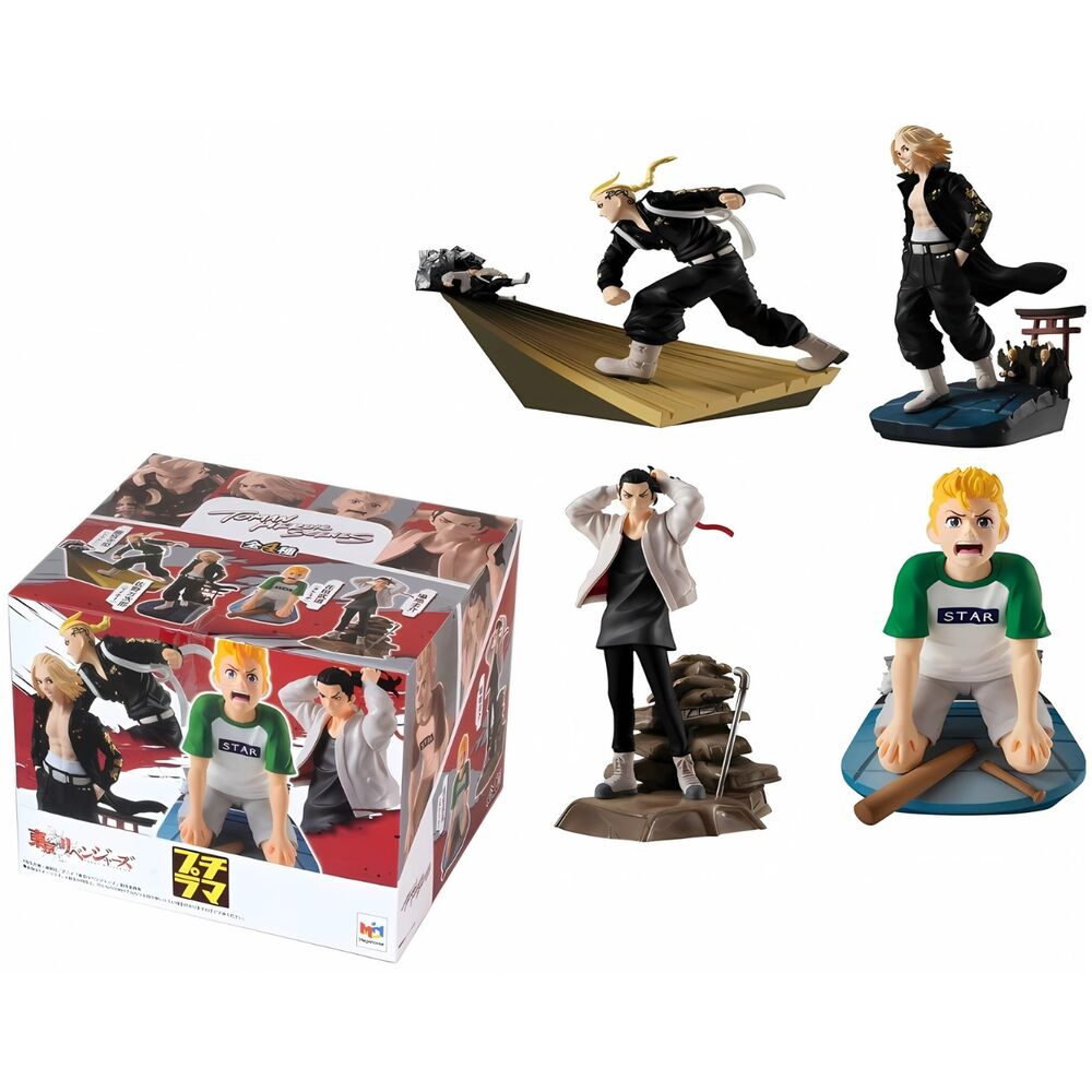 Toman Heroic Scenes Tokyo Revengers Series Petitrama pack 4 figures 8cm
