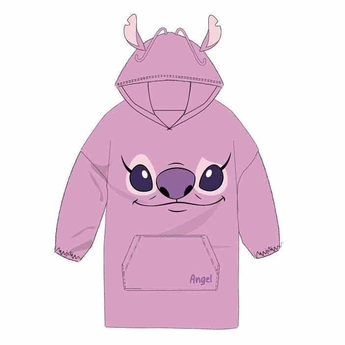 Disney Stitch Angel oversize sweatshirt coat adult coral