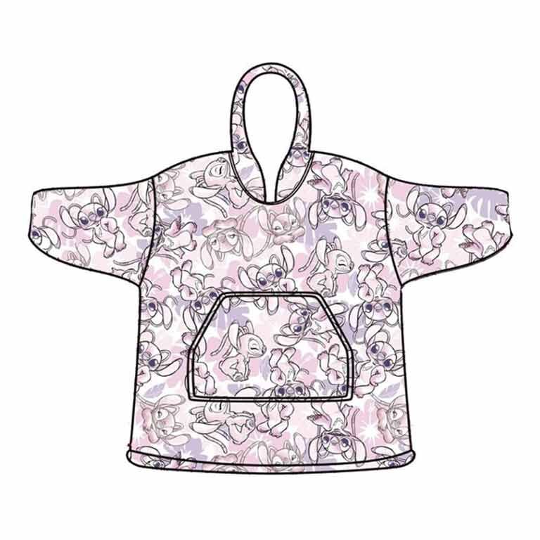 Disney Stitch Angel oversize sweatshirt coat kids coral