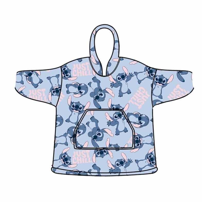 Disney Stitch oversize sweatshirt coat kids coral