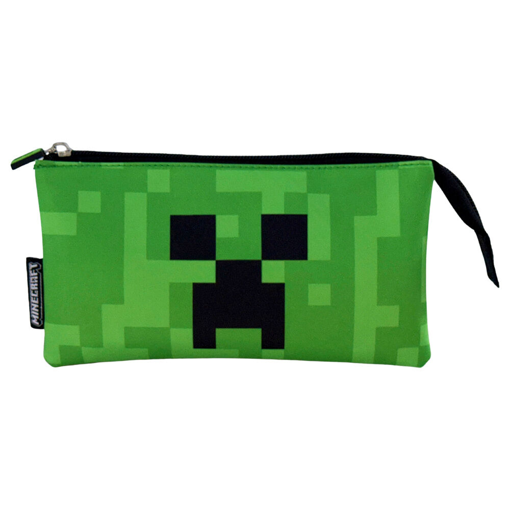 Minecraft Face triple pencil case