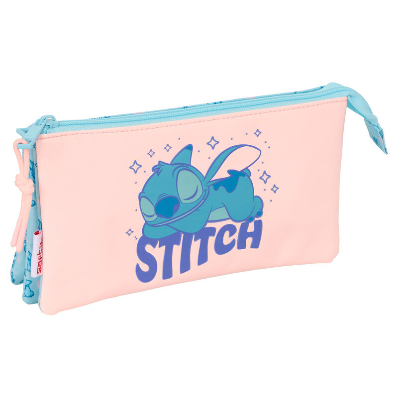 Disney Stitch Ohana triple pencil case