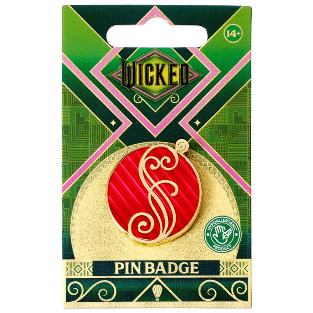 Wicked Glinda Pink Shiz Logo pin badge