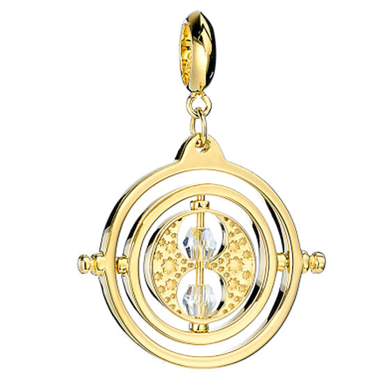 Harry Potter Time Turner sterling silver gold plated slider charm