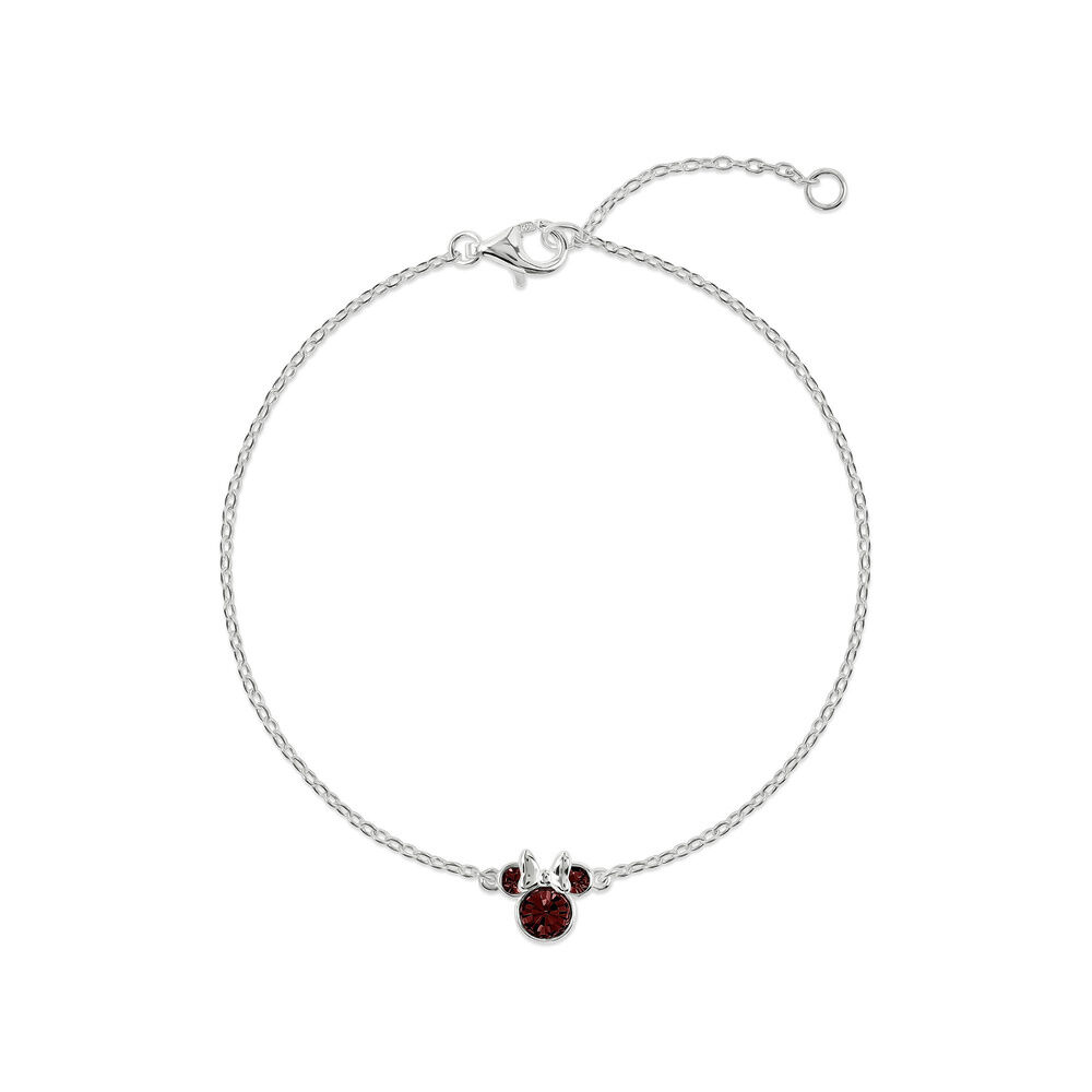 Disney Minnie January sterling silver bracelet