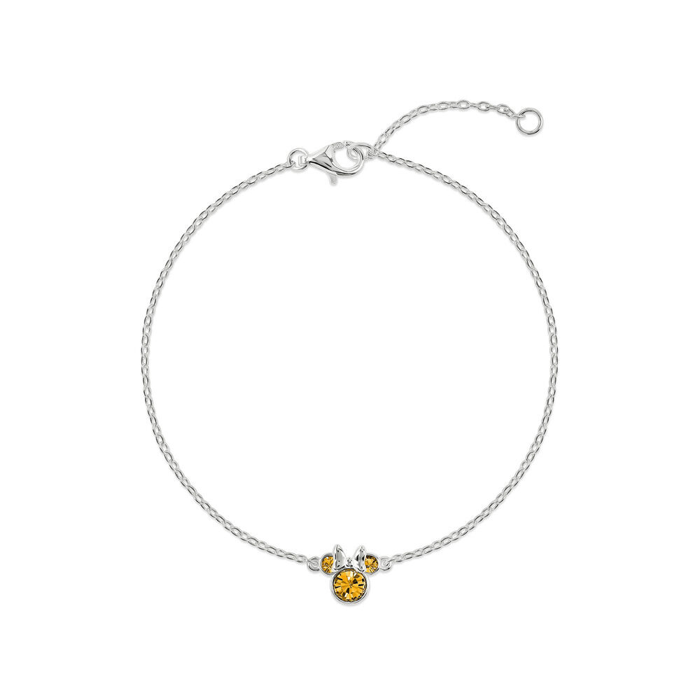Disney Minnie November sterling silver bracelet
