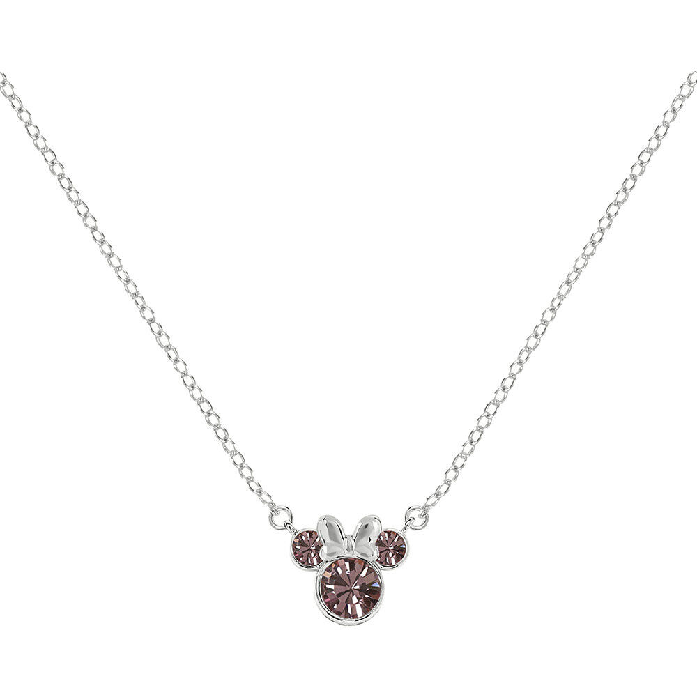 Disney Minnie February sterling silver necklace