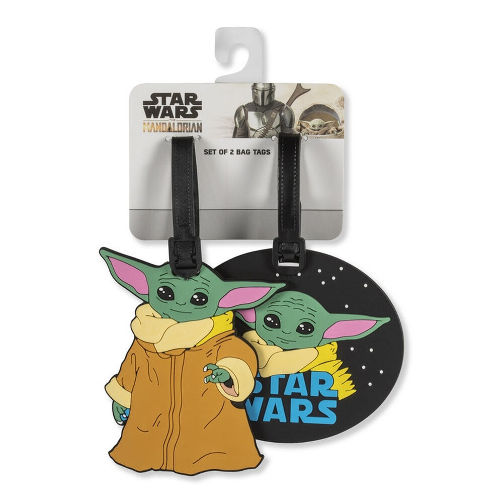 Star Wars The Mandalorian Grogu set of 2 luggage labels