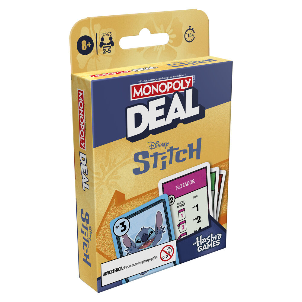 Spanish Disney Stitch Monopoly Deal game
