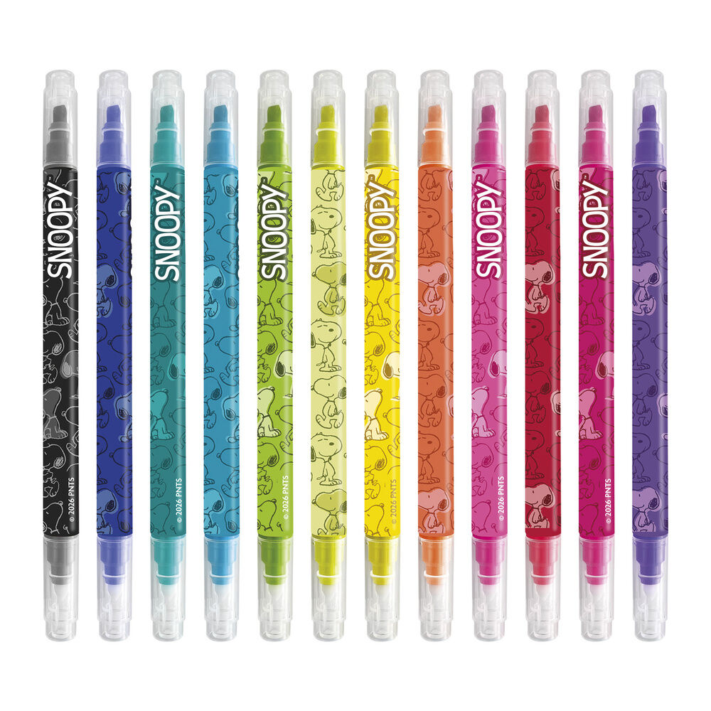 Snoopy Peanuts set of 12 erasable makers