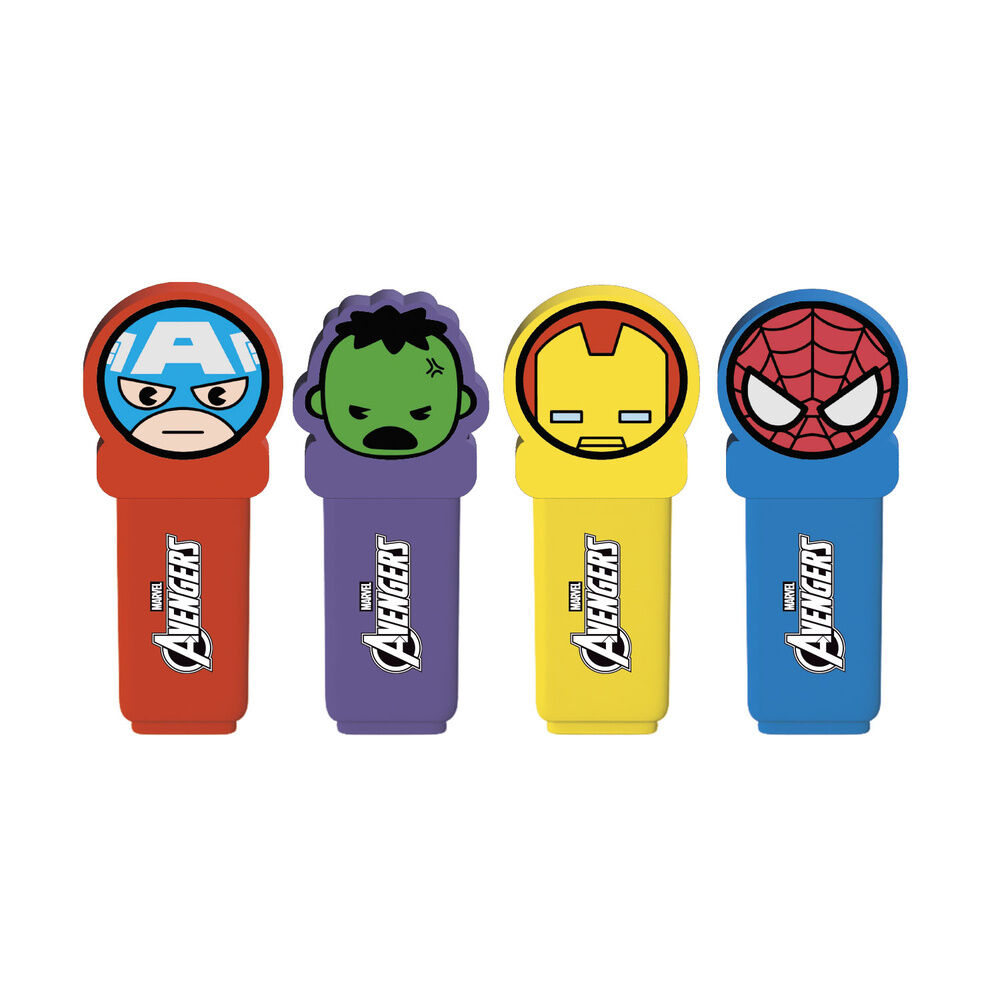 Marvel Avengers set of 4 highlighters with topper