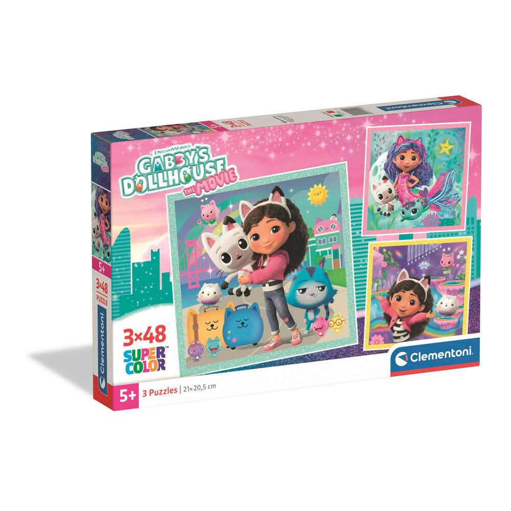 Gabbys Dollhouse puzzle 3x48pcs
