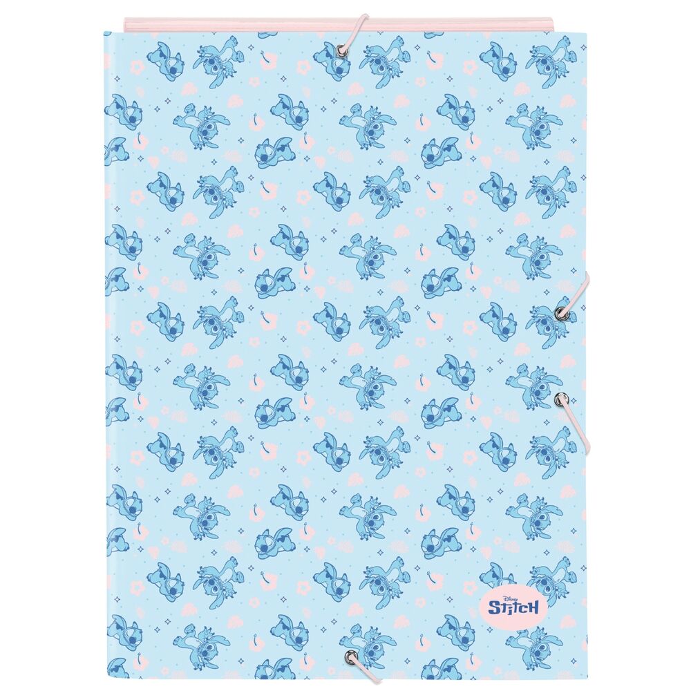 Disney Stitch Ohana A4 cardboard binder with flaps