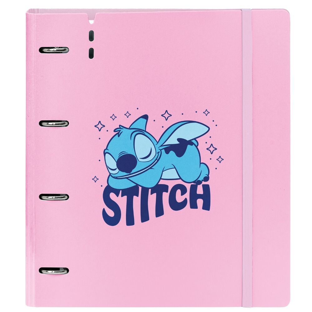 Disney Stitch Ohana A4 cardboard 4 rings binder with sheets