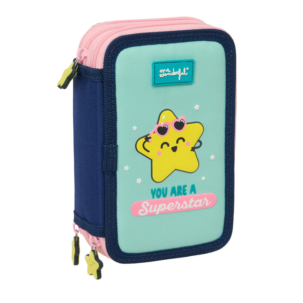 Mr. Wonderful Star triple pencil case 37pcs