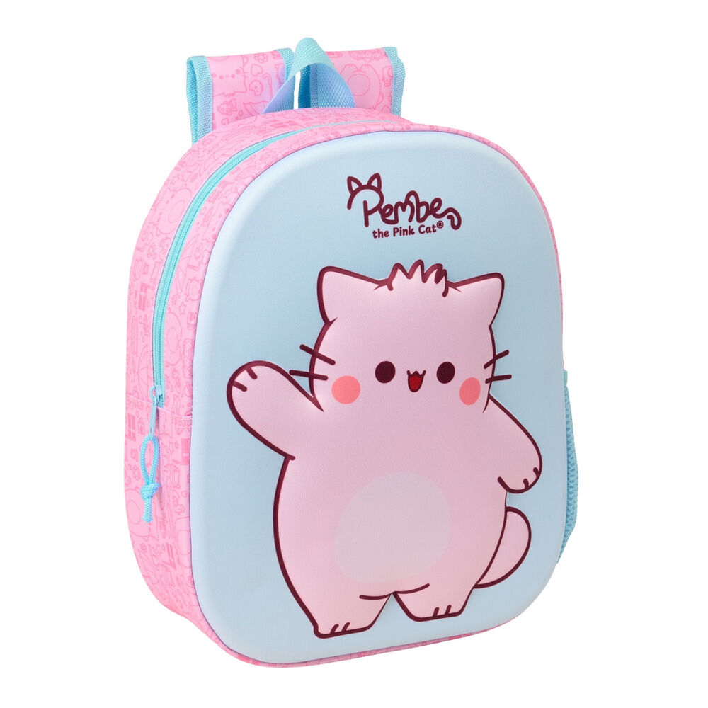 Pembe The Pink Cat 3D backpack 33cm