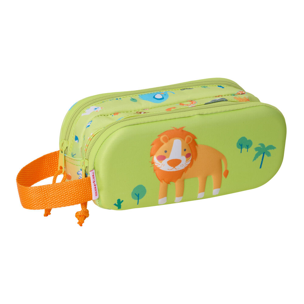 Lion 3D double pencil case