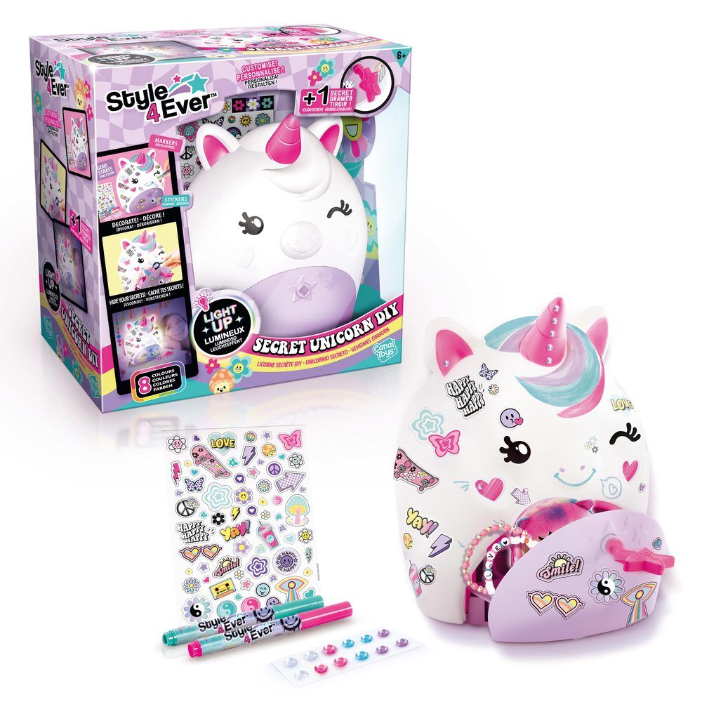 Style 4Ever secret unicorn lamp with key compartment