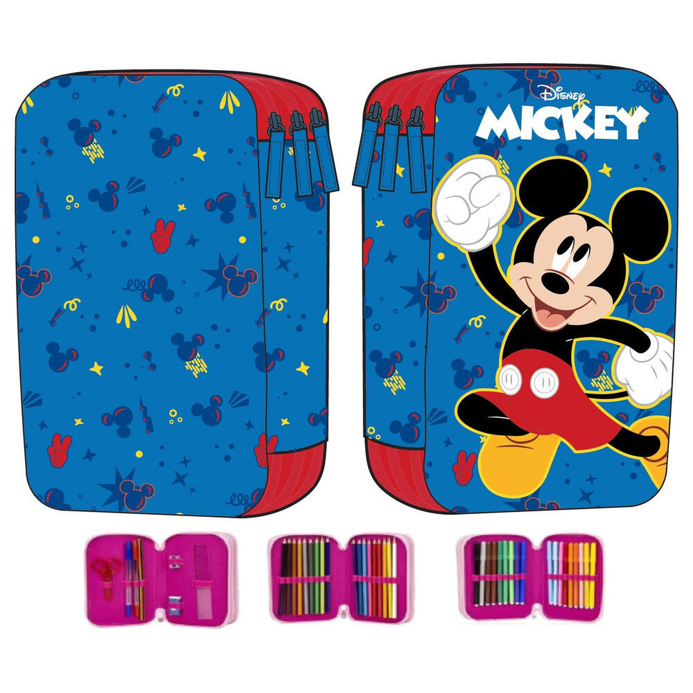 Disney Mickey triple pencil case