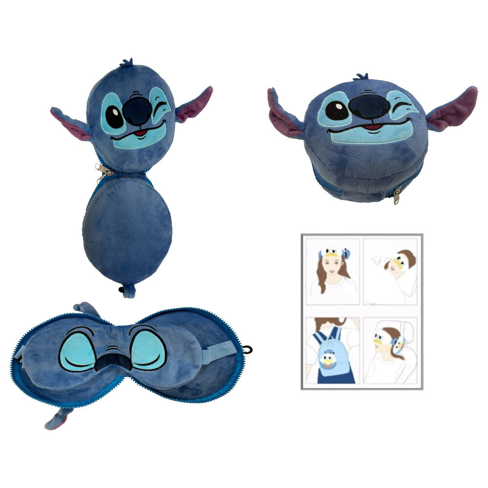 Disney Stitch travel cushion + mask