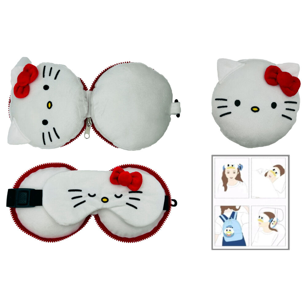 Hello Kitty travel cushion + mask
