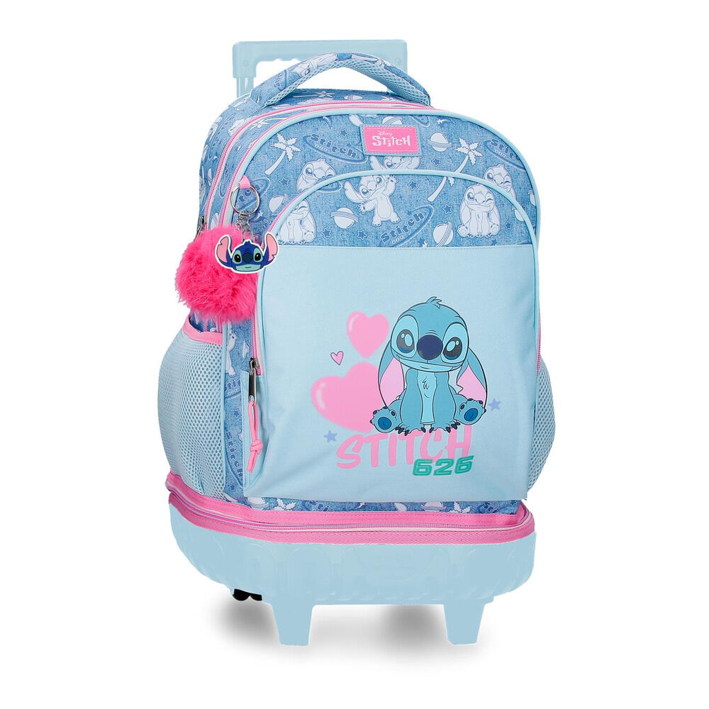 Disney Stitch Hearts extraible compact trolley 43cm