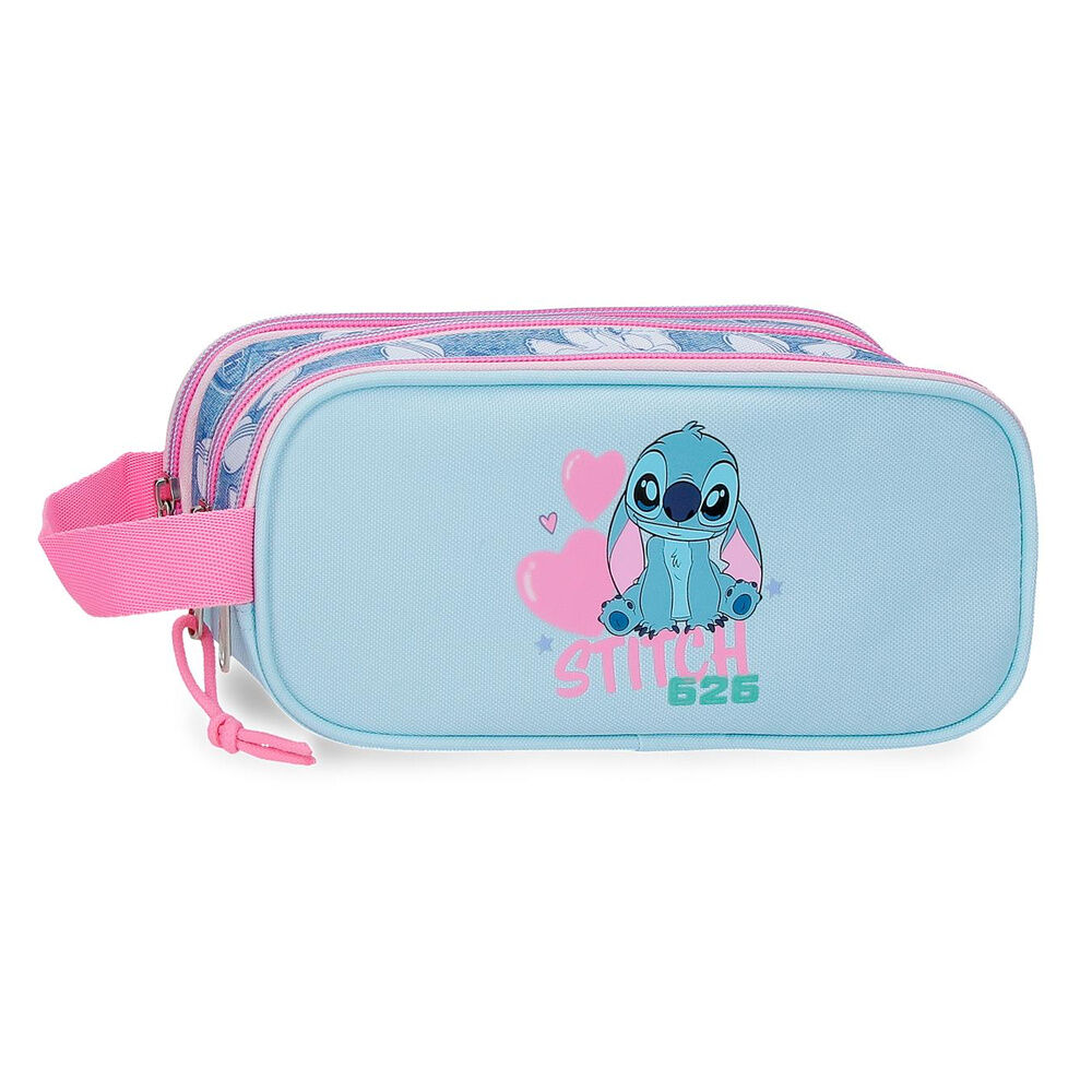 Disney Stitch Hearts triple vanity case