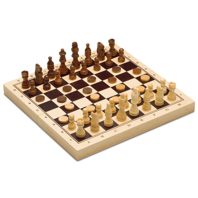 3 in 1 Chess Checkers Backgammon